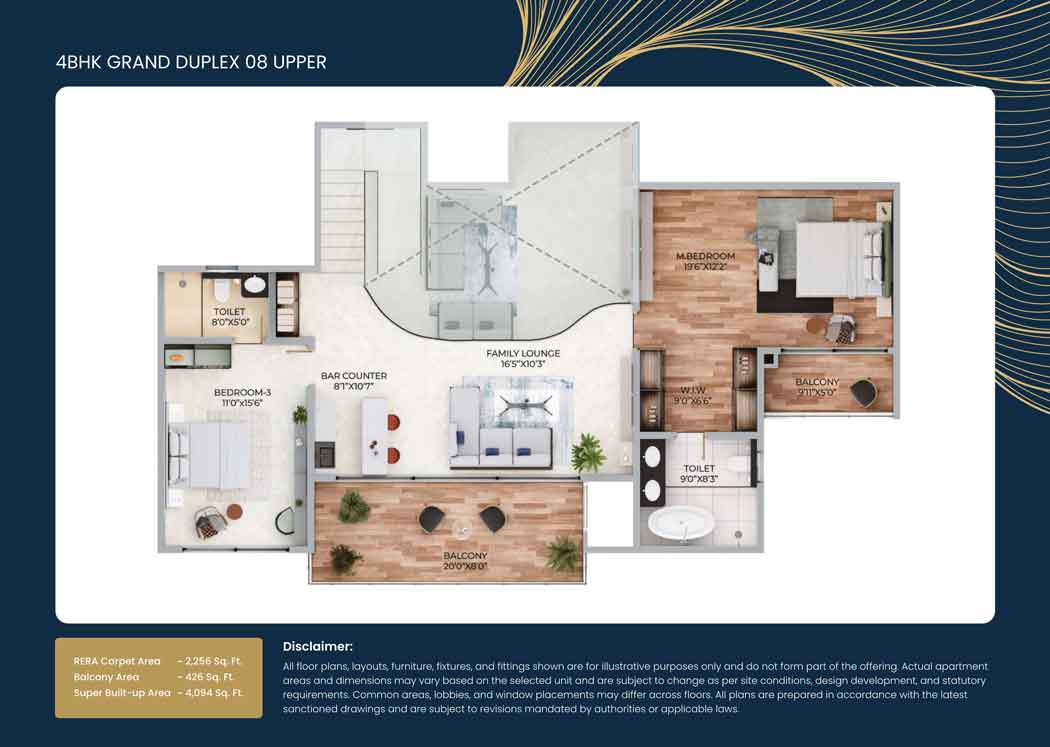 4 bed floor plan purva norther lights KIADB